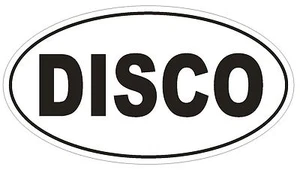 DISCO Oval Stoßstange Aufkleber oder Helm Aufkleber D1862 Euro Oval Tanz - Bild 1 von 1