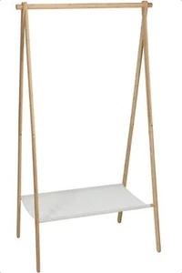 Adult Clothes Rail Rack Bamboo Fabric Shelf Lightweight Foldable Stand idooka - Picture 1 of 8