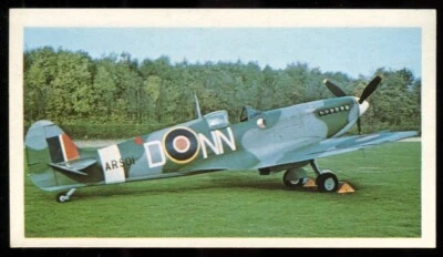 Tobacco Card, Doncella, GOLDEN AGE OF FLYING,1977,Supermarine Spitfire AR501,#21 - Image 1 of 2