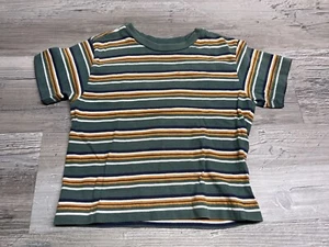 Vintage Gap Kids Striped Short Sleeve T-Shirt Surf Skate Size XXS Green Orange - Picture 1 of 6