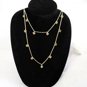 NWT COACH 95395 Mini Heart Charms Gold Plated Necklace NEW - Picture 1 of 5