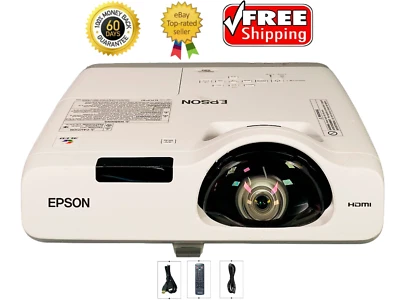 Epson PowerLite 530 3LCD Projector 3200 Lumens Golf Simulator 1080p HDMI Bundle - Image 1 of 4
