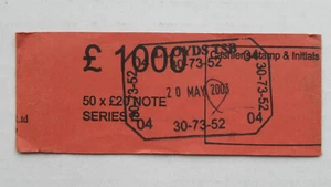 SAMMLERSTÜCK PAPIERSCHEIN GELDBAND 1000€ 50x20€ SERIE E LLOYDS GESTEMPELT 20.5.2003 - Bild 1 von 2