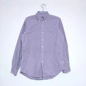 Camisa Polo Ralph Lauren Cuadros Manga Larga Rosa Azul A Cuadros Para Hombre Talla M Algodón - Imagen 1 de 17