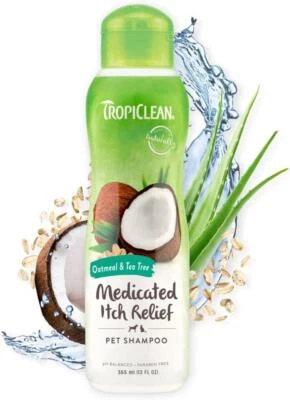 TropiClean - Dog Shampoo for Itchy Skin & Allergies - Oatmeal & Tea Tree - 355ml - Image 1 of 4