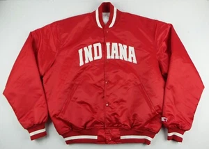 Vintage Starter NCAA Indiana Hoosiers ButtonUp Satin Jacket Size Men's XL - Picture 1 of 6
