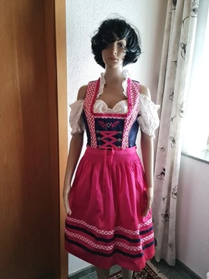 Landhaus Dirndl 38 Pailletten separate Balkonett Bluse - Bild 1 von 4
