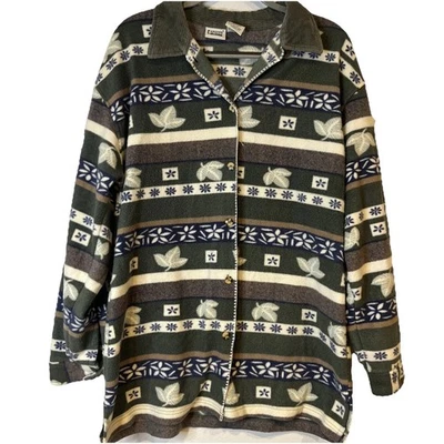 Jaqueta Camisa de Lã Feminina Midi Western Vintage Anos 90 Capacidade Tamanho XL Celeiro Cabine de Vaqueira - Imagem 1 de 4