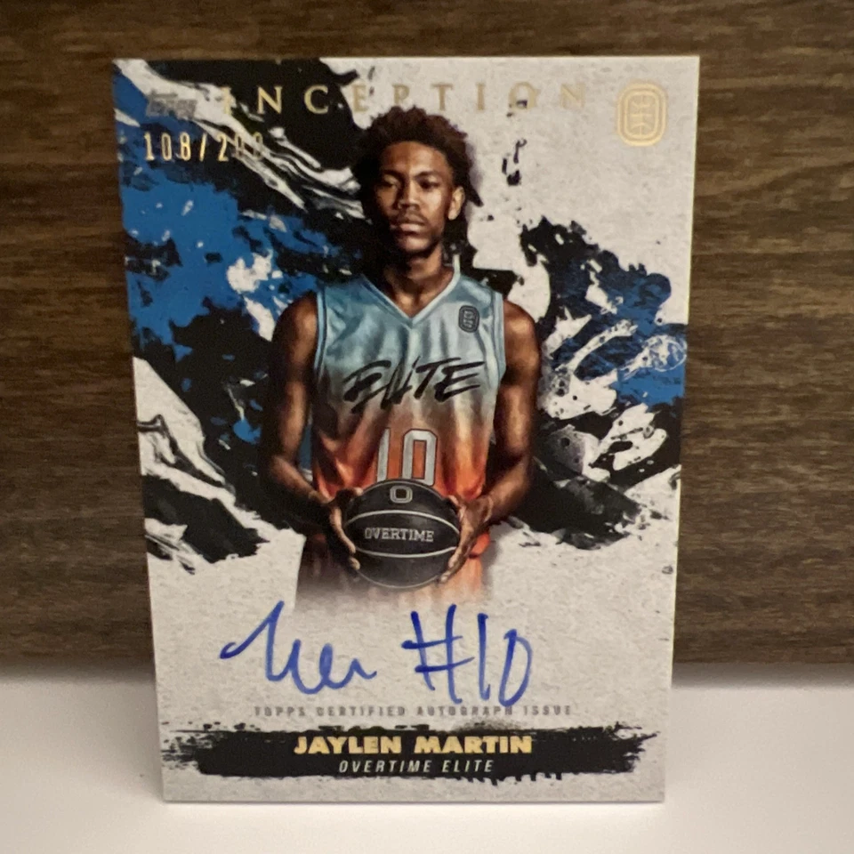 Jaylen Martin 2021-22 Topps Inception Autographs SN,AU #/200 Team Elite #IA-JM - Image 1 of 2