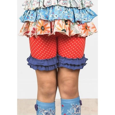 Shorts curto novo com etiquetas Matilda Jane Wish You Were Here tamanho 10 vermelho azul - Imagem 1 de 4