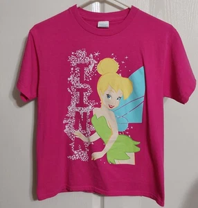 Disney TINKER BELL Design Pink Gildan S/S T-Shirt Youth Large/ 18 - Picture 1 of 8