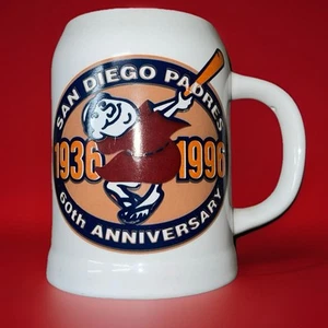1996 San Diego Padres 60th Anniversary Season Ceramic Stein VINTAGE & RARE - Picture 1 of 5