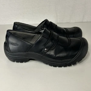 Keen Kaci Women's Loafer Clog Black Leather Size 9 Comfort Slip On Shoes - Picture 1 of 7