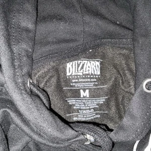 Blizzard Overwatch Jacket Mens M Black Full Zip Logo Sweatshirt Hoodie Flaw - Picture 1 of 10