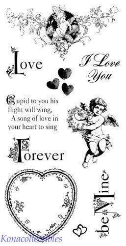 Gráfico 45 Sweet Sentiments #2 Set de estampillas adhesivas querubines, amor, para siempre, corazones Foto 1 de 2