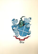 *Great Coat of Arms Otis Family Crest genealogy, would look great framed!
