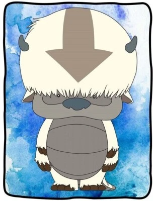 New Appa Avatar the Last Airbender Fleece Throw Gift Blanket Cartoon Bison Aang - Image 1 of 2