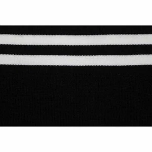 Black Striped Stretch 6.5" x 42" Rib Knit Trim perfect for sweatshirt/jacket hem - Picture 1 of 1