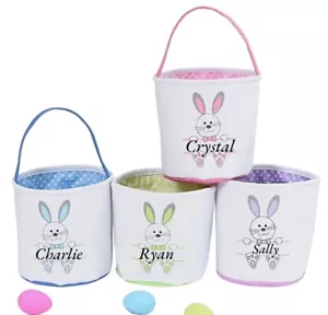 Easter Basket With name, pink,green or purple, Kids name Easter Baskets - Picture 1 of 2