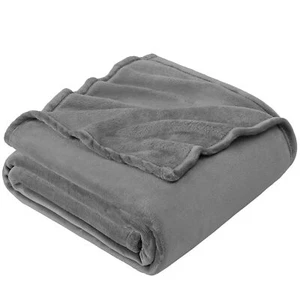 Kuscheldecke flauschig Grau weiche warme Fleecedecke 130x165 als Decke Sofa W... - Bild 1 von 9