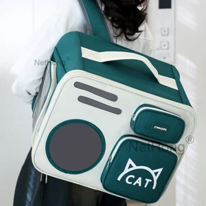 Astronaut Window Dog Cat Carrier Breathable Backpack Pet Travel Bag Transparent. - Picture 1 of 12
