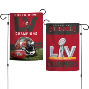 Tampa Bay Buccaneers Super Bowl LV Champions Garden Flag 12.5" x 18" Free Ship - Picture 1 of 2