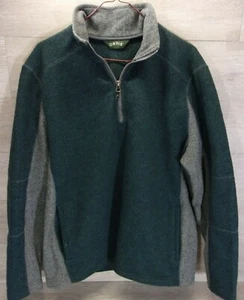 Orvis Green 1/4 Zip Pull Over Sweatshirt Sweater Outdoors Size M - Picture 1 of 7