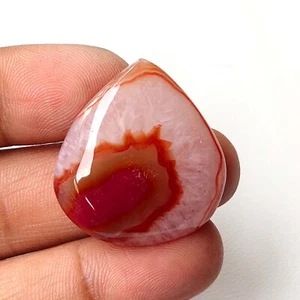 Texture Pink Onyx Agate Cabochon Heart Shape Natural Gemstone 47 Cts #8435 - Picture 1 of 7