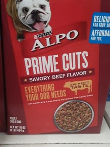 Adult Dog Food 1 Lb Purina Alpo Prime Cut Savory Beef Complete & Balanced TGS - Picture 1 of 1