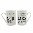 25th Silver Wedding Anniversary " Mr And Mrs Always Right" Mug Gift