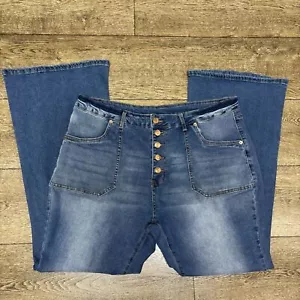 Pantalones de mezclilla azules de cintura alta (G164) - Imagen 1 de 7
