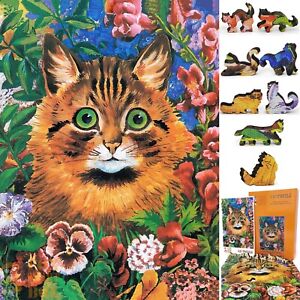 Wooden Puzzle for Adults by FoxSmartBox - 240 Pieces - Cat Among the Flowers