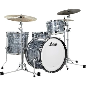 Ludwig Classic Oak 3-Piece Downbeat Shell Pack With 20" Bass Drum Sky Blue Pearl - Picture 1 of 3