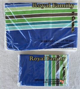 Royal Family By Cannon Full Flat Sheet And 2 Pillowcase Set No Iron Percale
