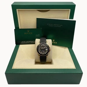 Rolex Yacht-Master 268655 18K Rose Gold Schwarz Ziffernblatt Unisex Uhr B&p 2022 - Bild 1 von 8