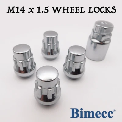 Locking Wheel Nuts M14x1.5 Closed Bimecc (Chrome) For Chrysler 300C - Image 1 of 4