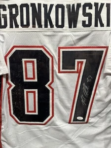 Rob Gronkowski Signed New England Patriots Football Jersey COA - Picture 1 of 3