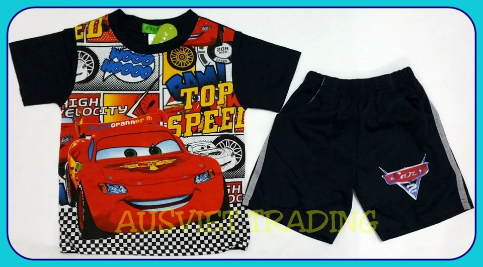 С ЯРЛЫКАМИ автомобили McQueen kids футболка верхний пижамы хлопок мальчиков пижамы пижамы пижамы - Изображение 1 из 1