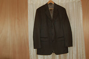 Oscar de la Renta Hunt-Green Wool Blend Single Breasted Jacket Blazer Size 40 L
