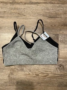 Girls' Seamless Bra 2pk - Cat & Jack Gray/Black XL - Picture 1 of 1