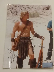 Marc Singer Signed Beastmaster Set Filming Photograph 6x4 Inches - Picture 1 of 2