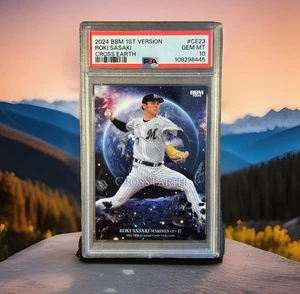 🔥 ROKI SASAKI 2024 BBM 1ST VERSION - CROSS EARTH #CE23 PSA 10 GEM MINT 🔥 - Picture 1 of 2