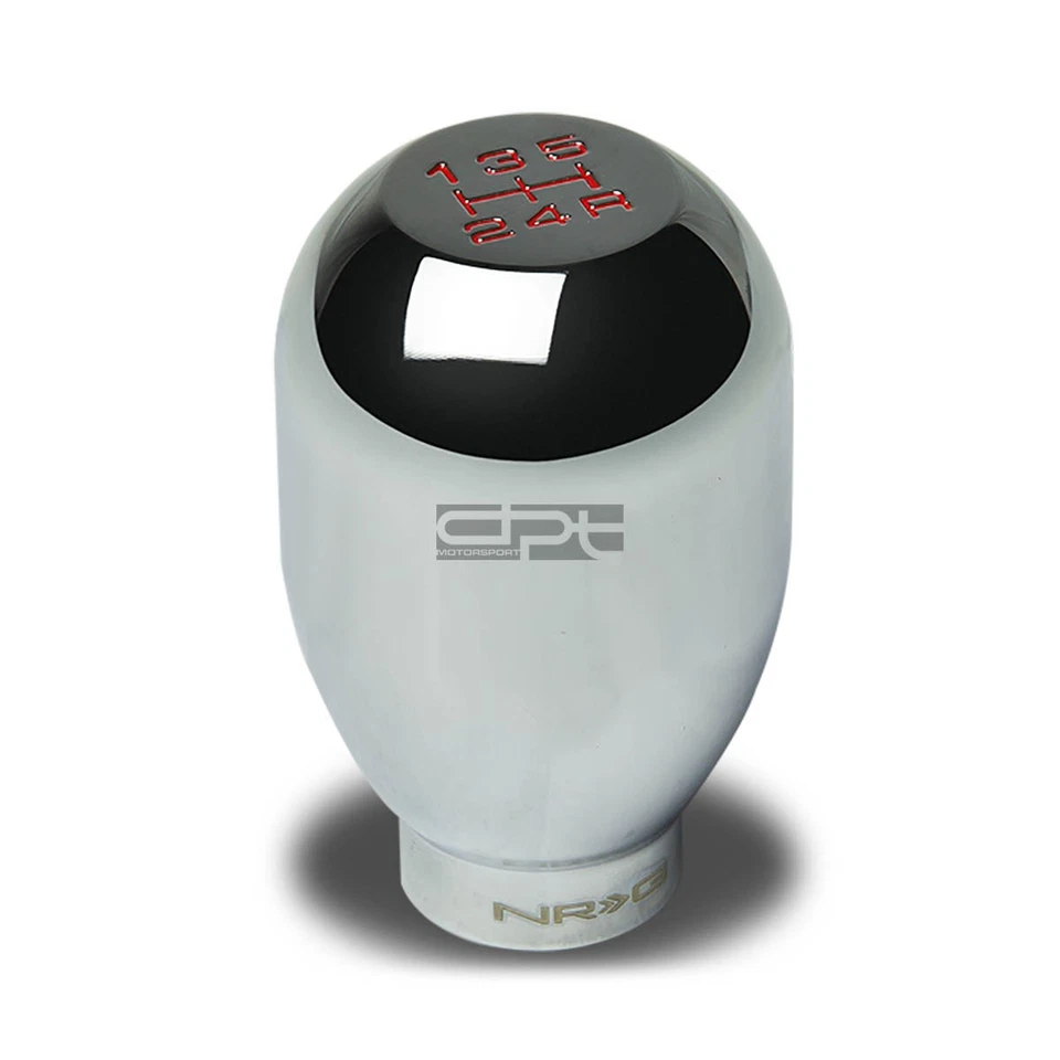 NRG RACING TYPE-R ESTILO PONDERADO 5 VELOCIDADES PALANCA DE CAMBIOS CROMO/ROJO Foto 1 de 1