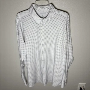 Nueva Camisa Mizzen + Sotavento Principal Geométrica Diamante Botón Para Hombres Talla XL Ajuste Ajustado - Imagen 1 de 9