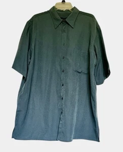 Synrgy Blue Button Up Short Sleeve Shirt Men’s Size XLT Pocket Polyester NWT - Picture 1 of 9