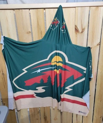 NHL Minnesota Wild Poncho Fan Manta Vamos a Jugar Hockey Talla Única RARO  Foto 1 de 4