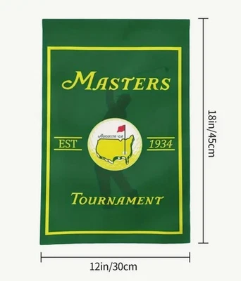 "Bandera de jardín Masters Tournament - 2 lados verde 12""x18""" Foto 1 de 3