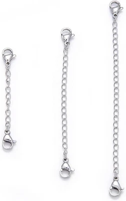 Extensor de cadena para hacer joyas de 6 pulgadas de acero inoxidable quirúrgico de grado 304 de 5 piezas Foto 1 de 4
