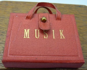 Vintage German MISIC BAG for Dollhouse Doll 1:12 Dollhouse Miniature - Picture 1 of 4