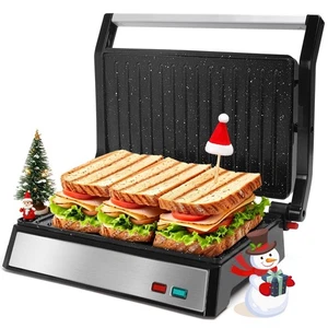 Panini Presse, 1200W Sandwichmaker und Indoor Grill mit Keramik Antihaft Co... - Bild 1 von 9